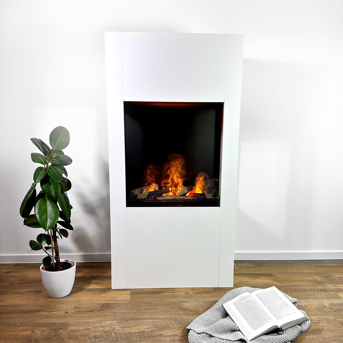 GLOW FIRE Elektrische haard 'Böll' | Waterdamphaard met OMC 600 | HxBxD: 145x74x44 cm