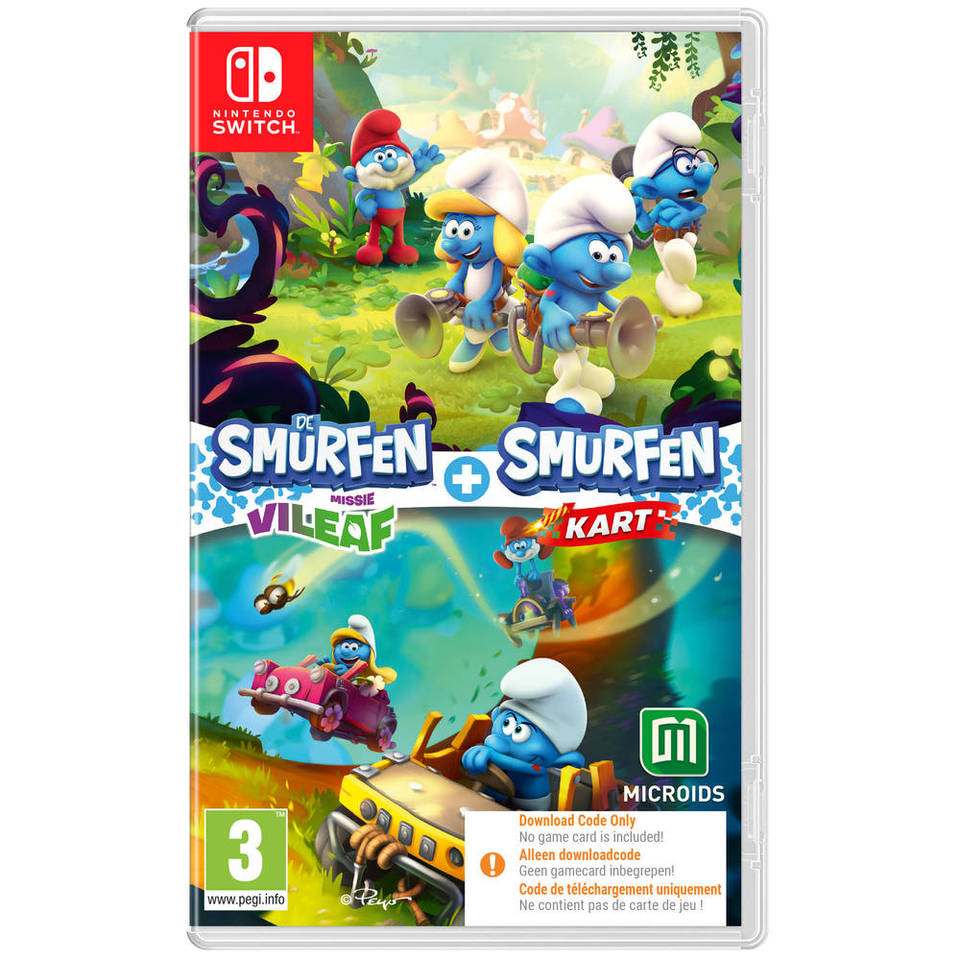 Smurfencollectie + beschermhoes Nintendo Switch