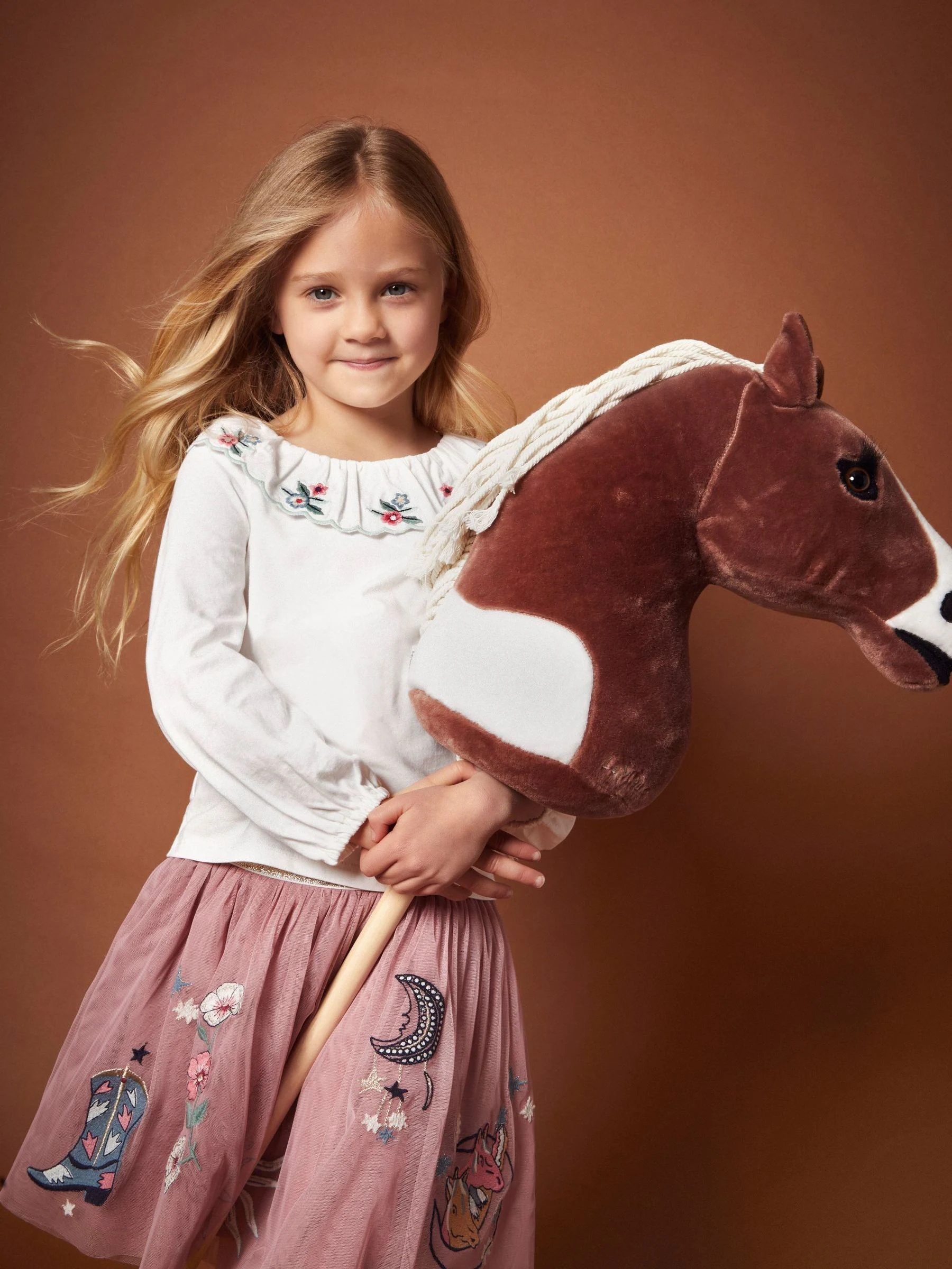 Monsoon Embroidered Collar Top