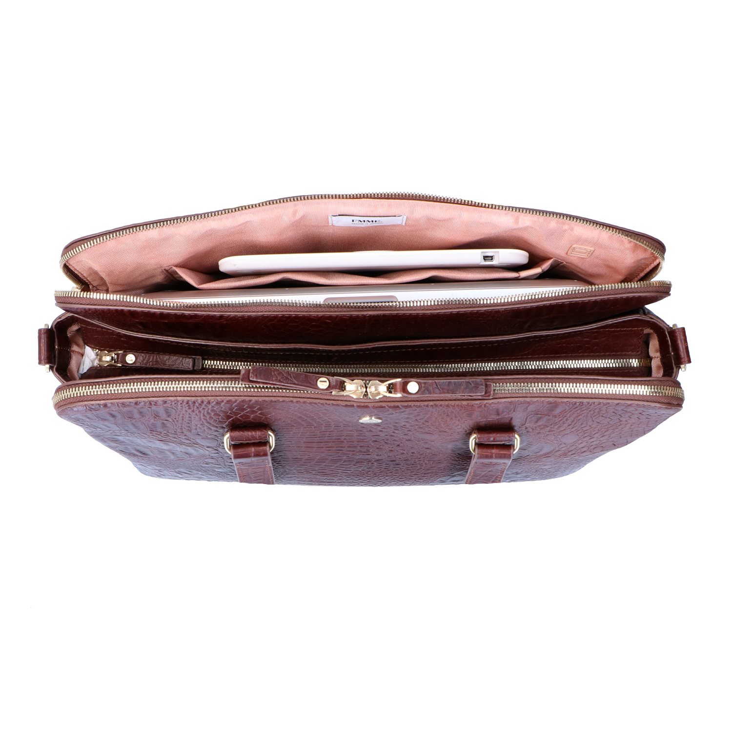 FMME. Charlotte 13.3 Workingbag 3 Pockets Croco brown