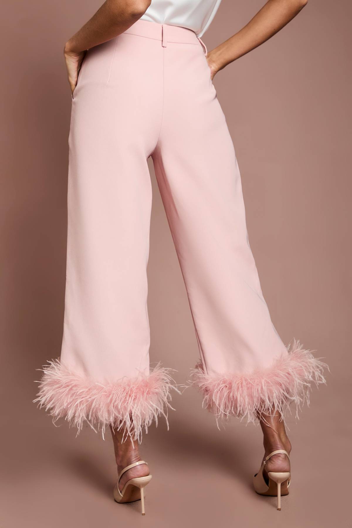 Coast Pantalon Court À Bordure De Plumes