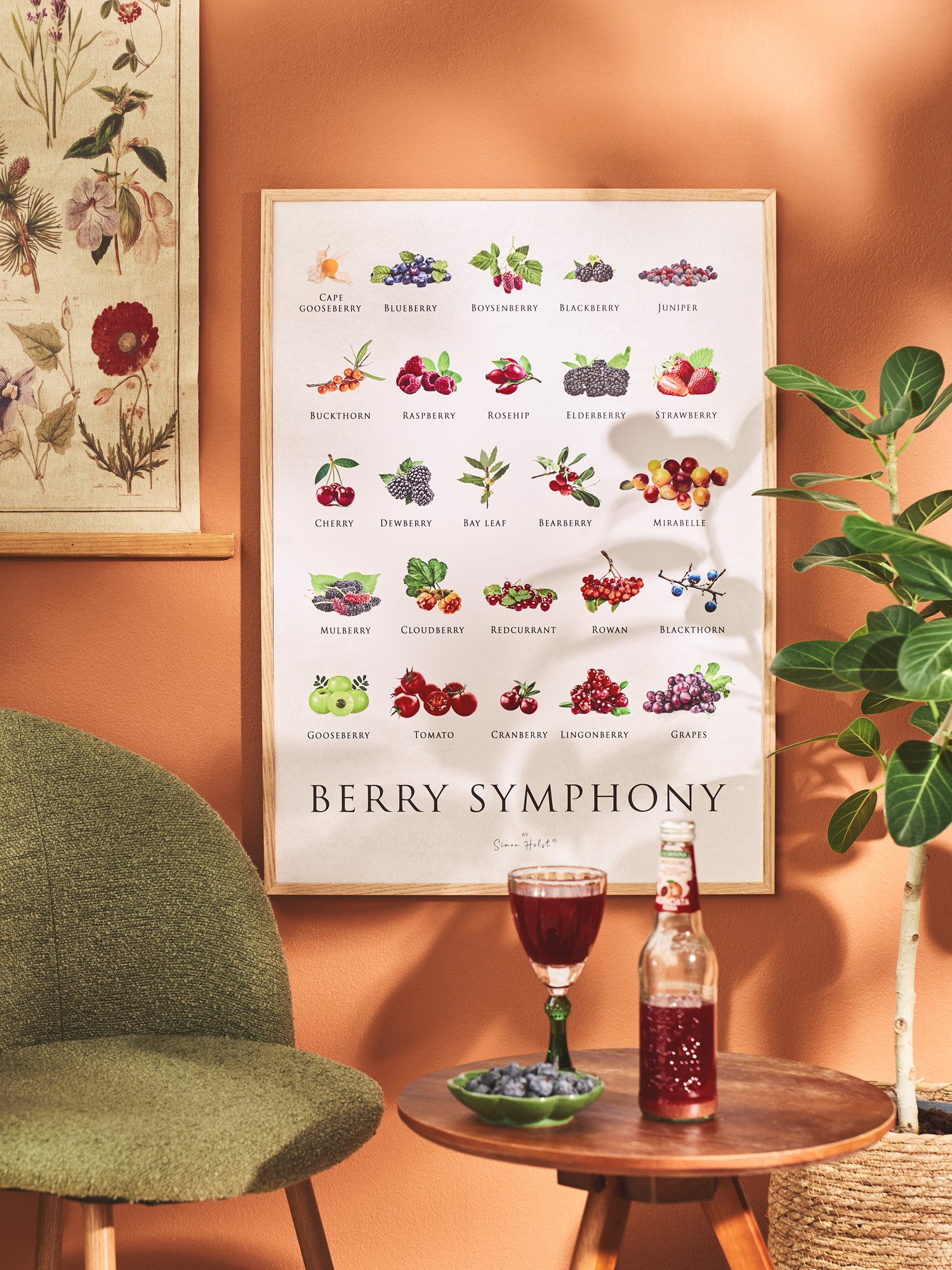 Plakat Berry Symphony 50 x 70 | Simon Holst. | Multi | Poster and Frame