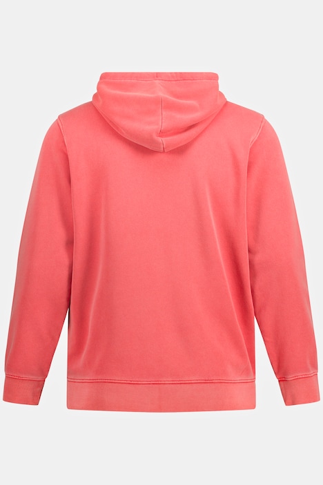Hoodiejacke, acid washed, Kapuze, Zipper