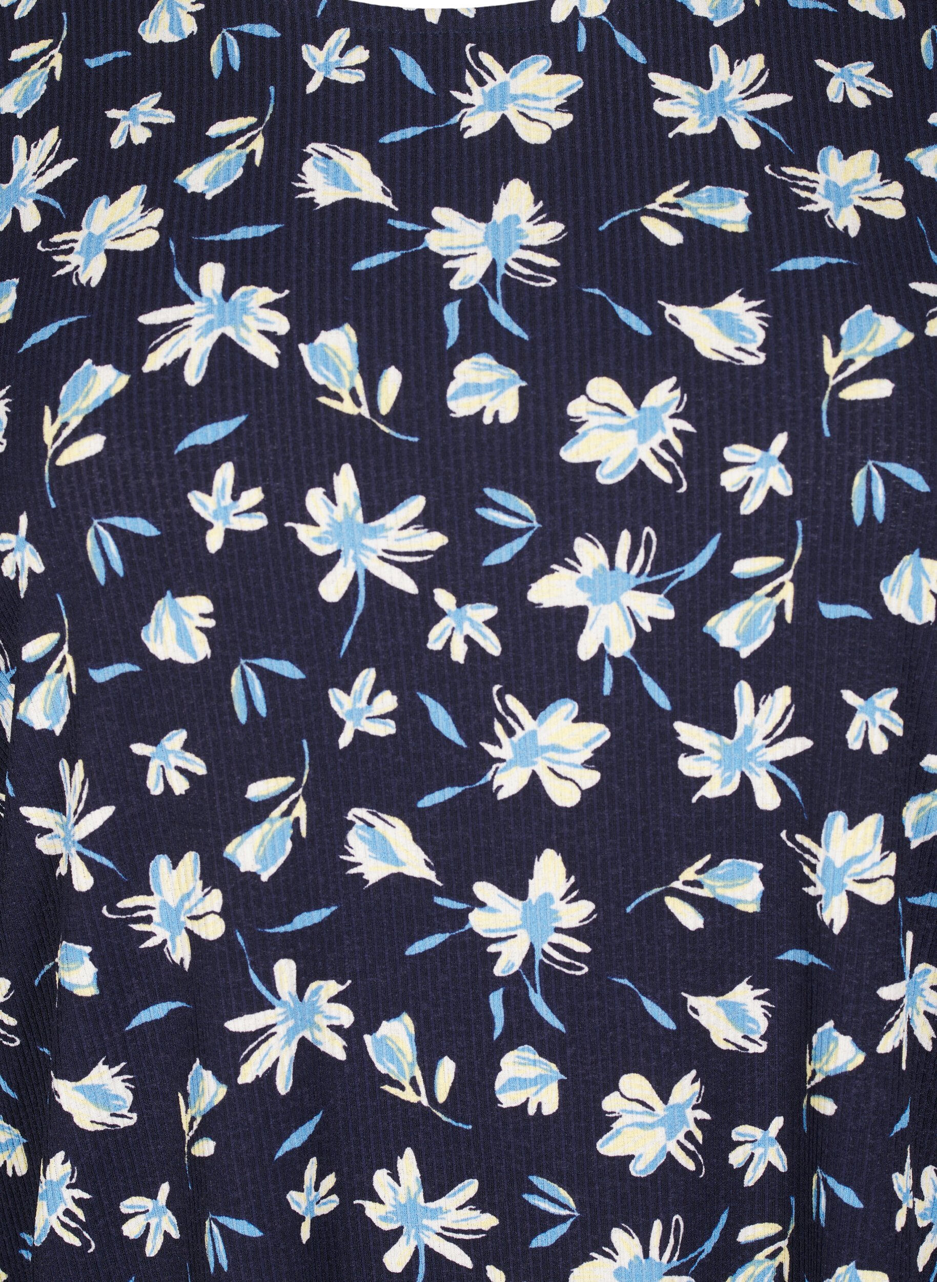 Bluse med lange ærmer og blomsterprint