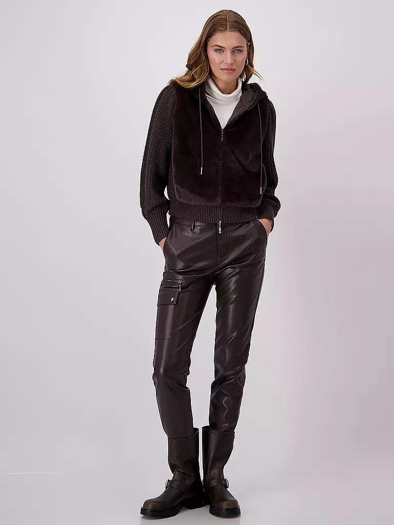 MONARI Jacke in Felloptik  braun