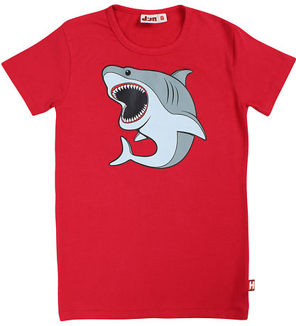 DYR-Cph T-Shirt - Growl T - Rot m. Weißer Hai