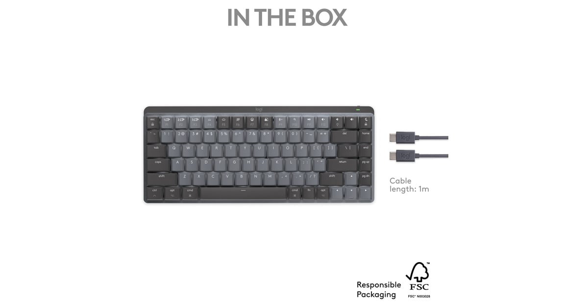 LogitechMX Mechanical Mini voor Mac, toetsenbord  (Donkergrijs, US-International, Cherry MX-Technologie)