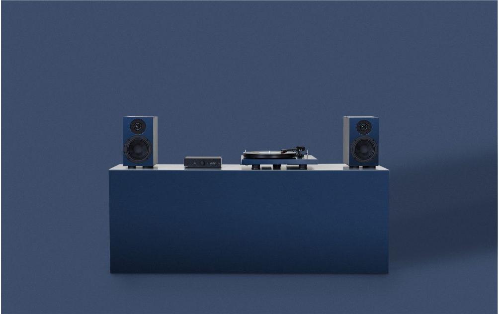 Plattenspieler mit Bluetooth Colourful Audio Blau<br>Der Plattenspieler, der alles bietet