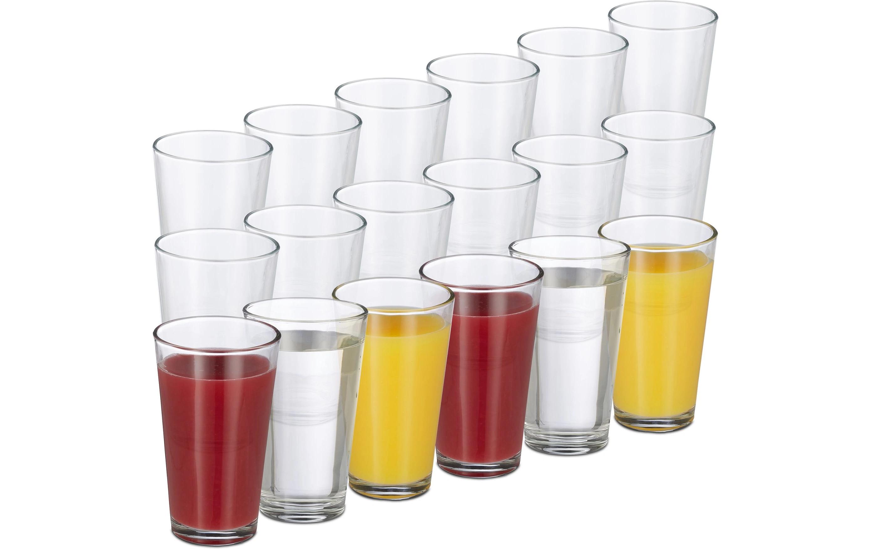 Trinkglas 500 ml, 18 StückSchlichte Saftgläser im Set