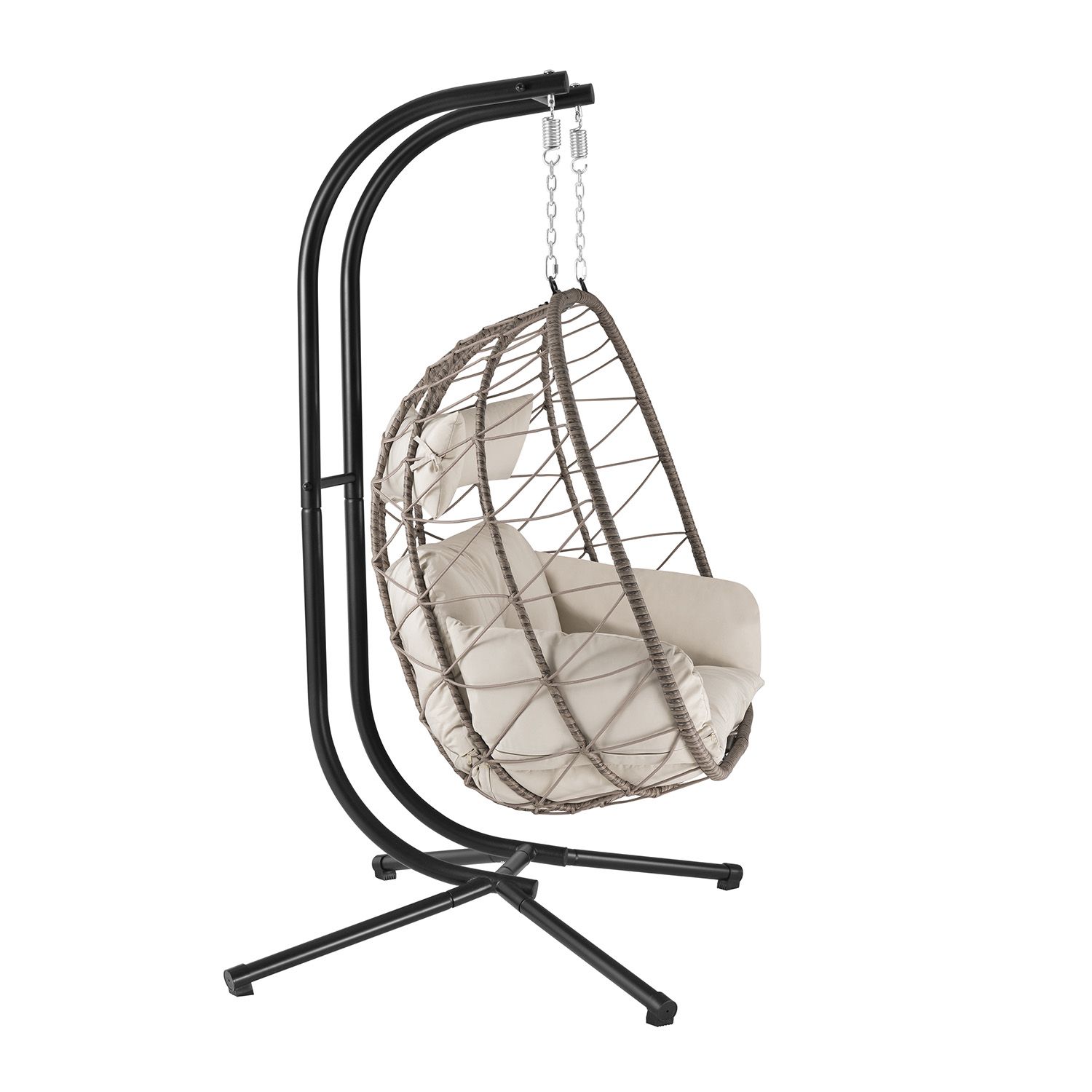 Juskys Aria Polyrotan dubbele hangstoel- Beige