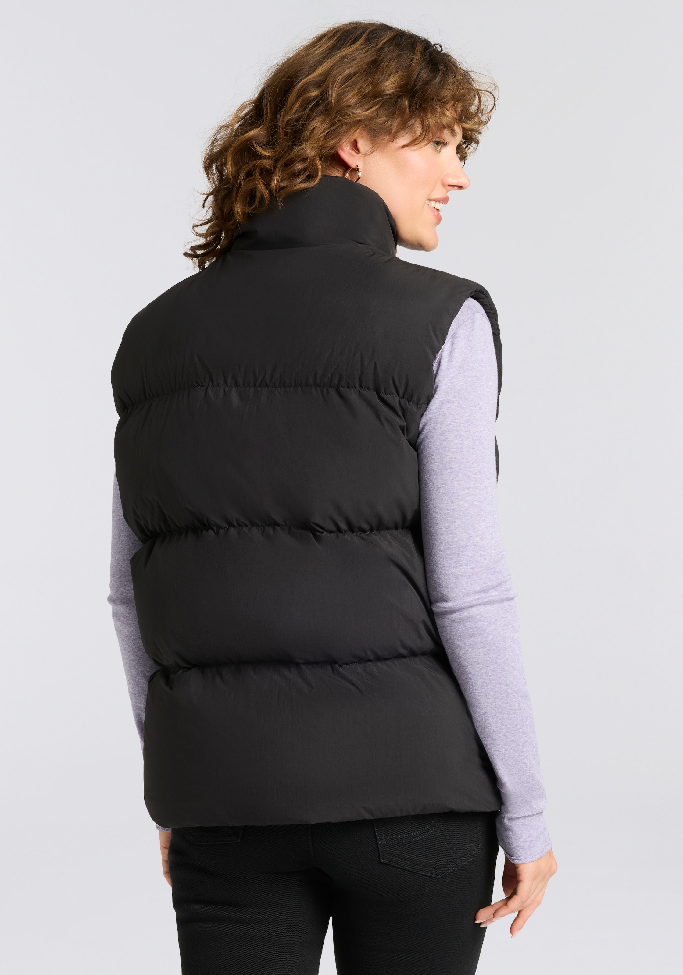 HUGO Blue Steppweste »Fagora«, Oversize Fit, Stehkragen