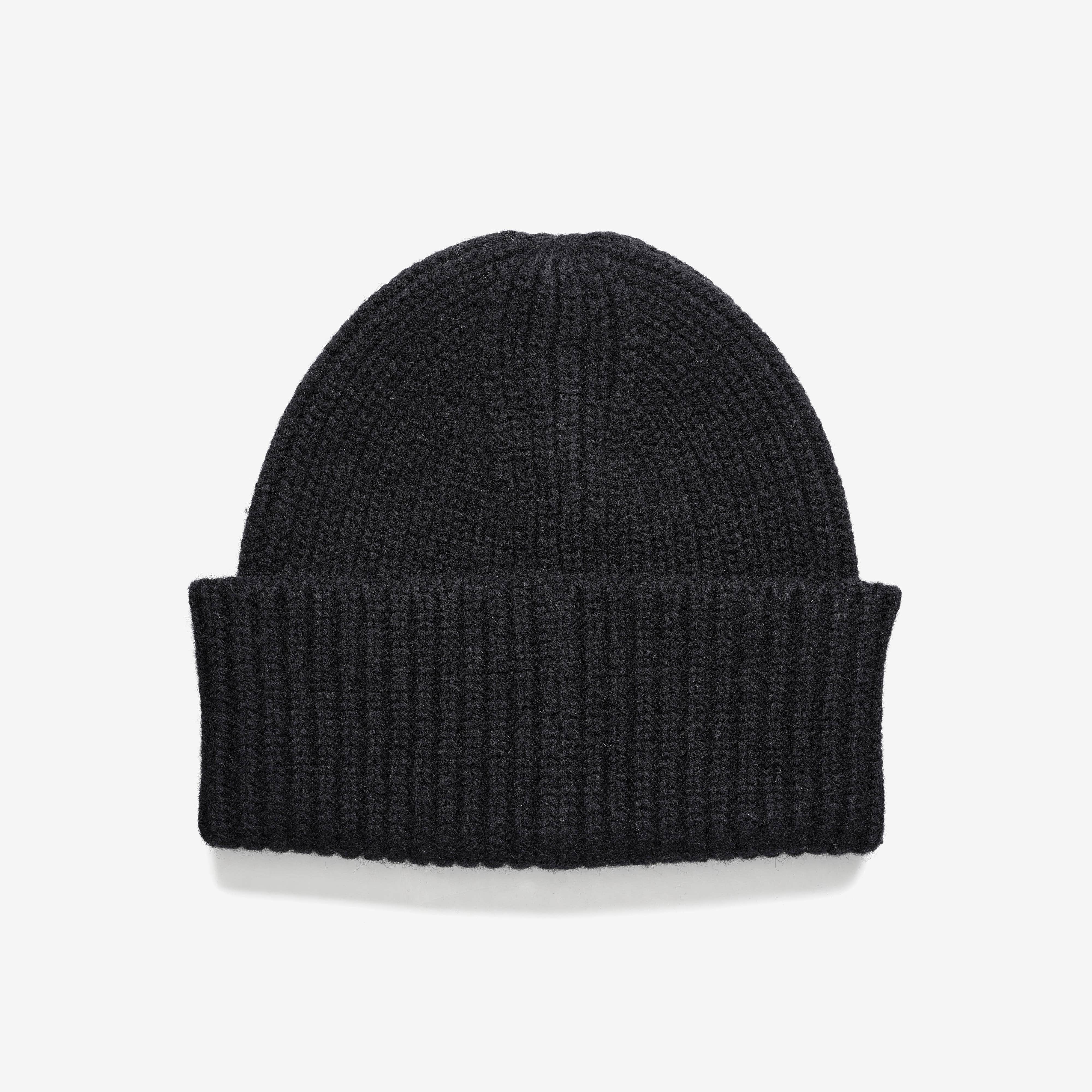 Chunky Wool Beanie  Black