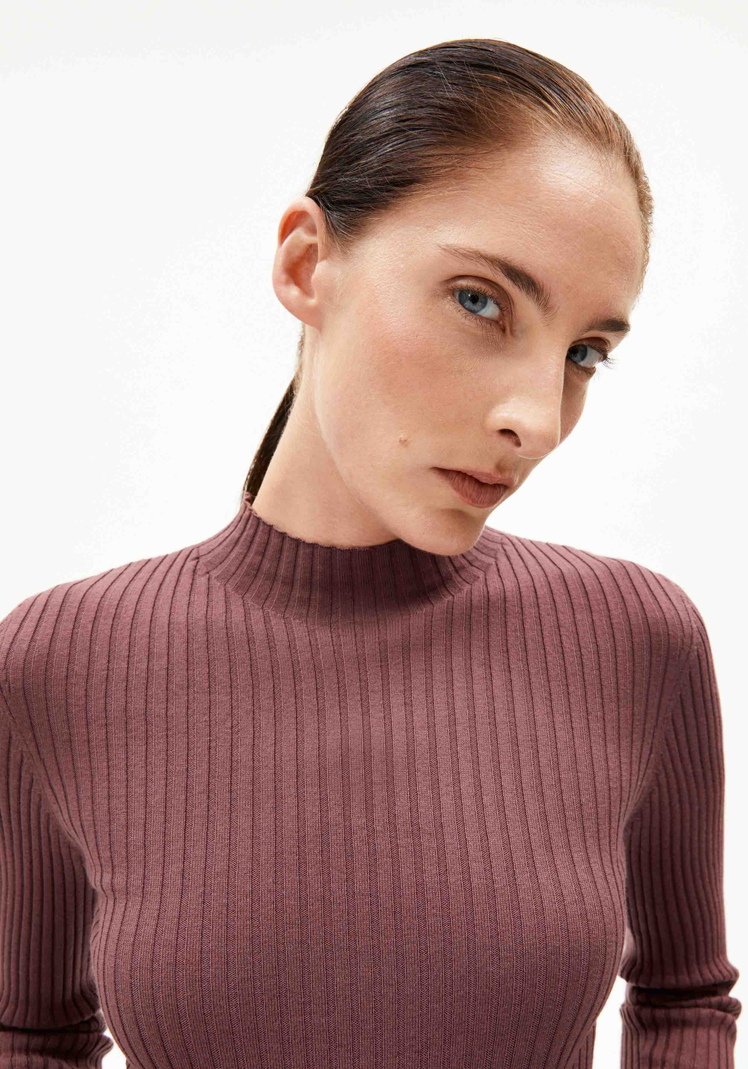 Armedangels Strickpullover Alaania Dark Berry