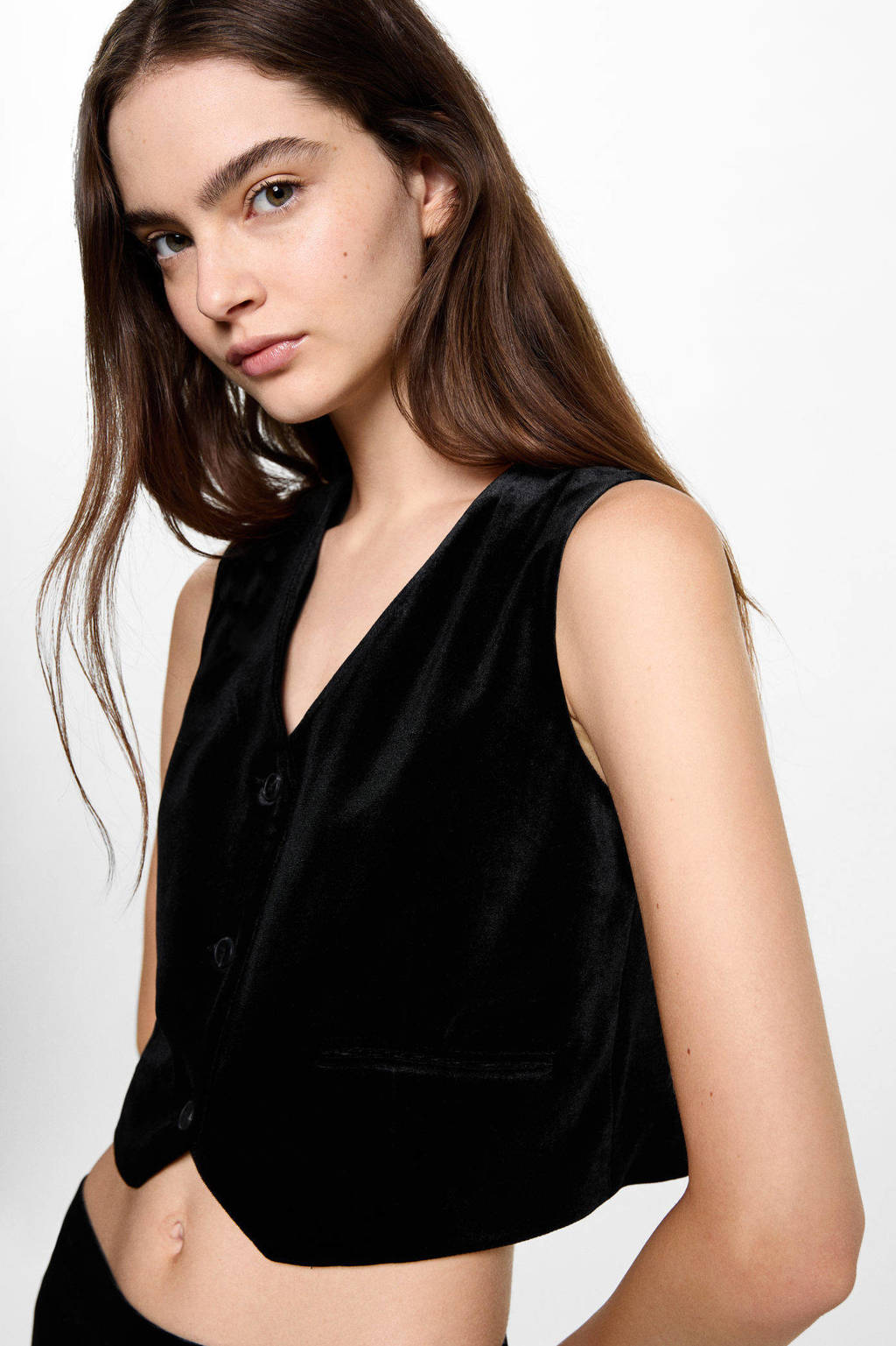 MANGO TEEN gilet zwart