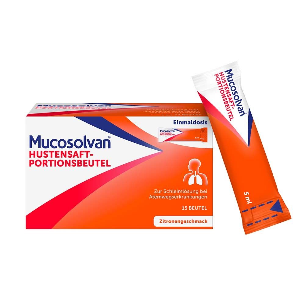 Mucosolvan® Hustensaft-Portionsbeutel mit 30mg Ambroxol