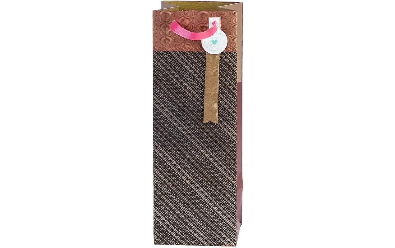 Flaschentasche Color Blocking 13 x 37 x 13 cm, 2 StückElegante Geschenktüten