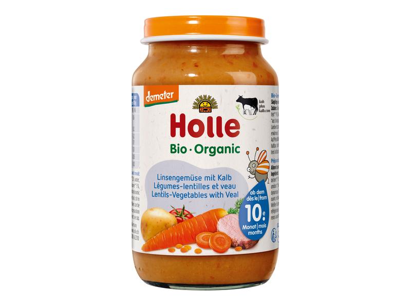 HOLLE Menü Linsengemüse mit Kalb 220 g Bio-Gemüsezubereitung mit Linsen und Fleisch