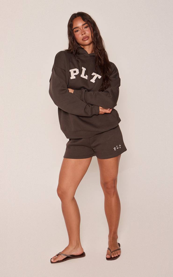 Charcoal Grey Short En Molleton Avec Logo PLT