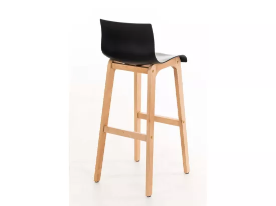 Tabouret de bar - Bois & Bois - Noir - Hover