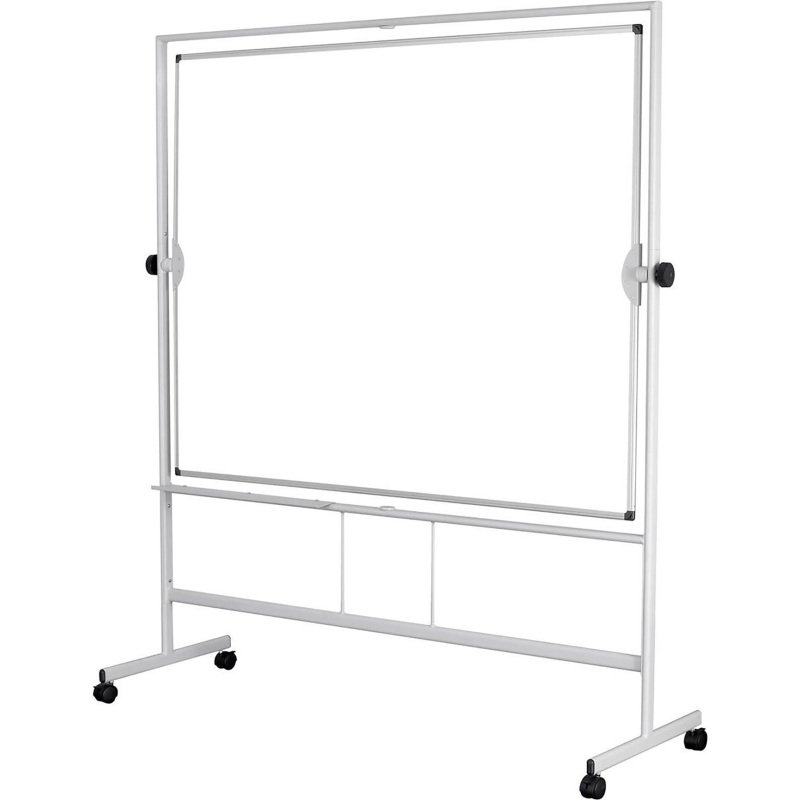 Tableau blanc pivotant Plus de Bi-Office, surface double face en acier céramique, structure en aluminium, 180 x 120 cm