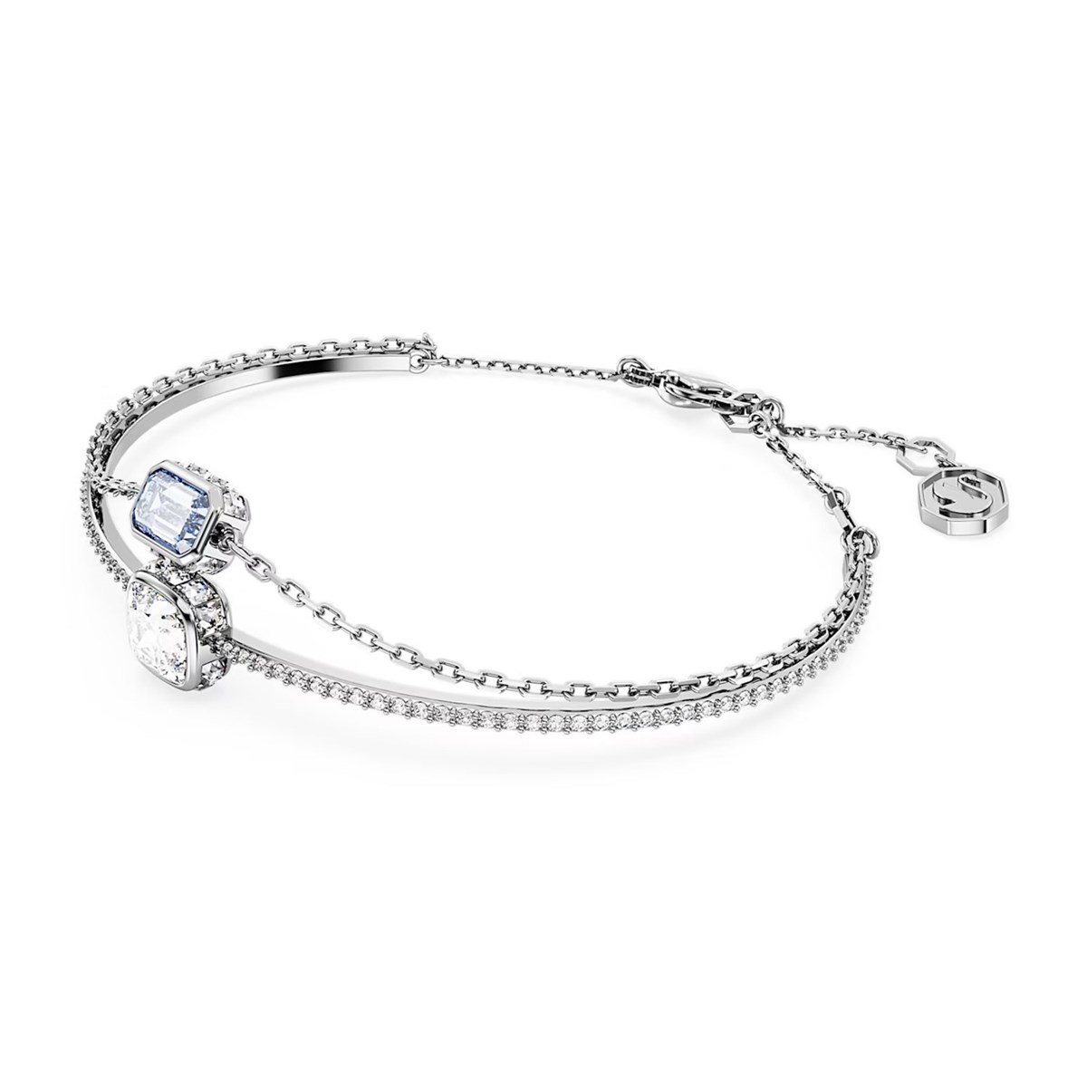 Bracelet-jonc Swarovski Stilla Blanc et bleu