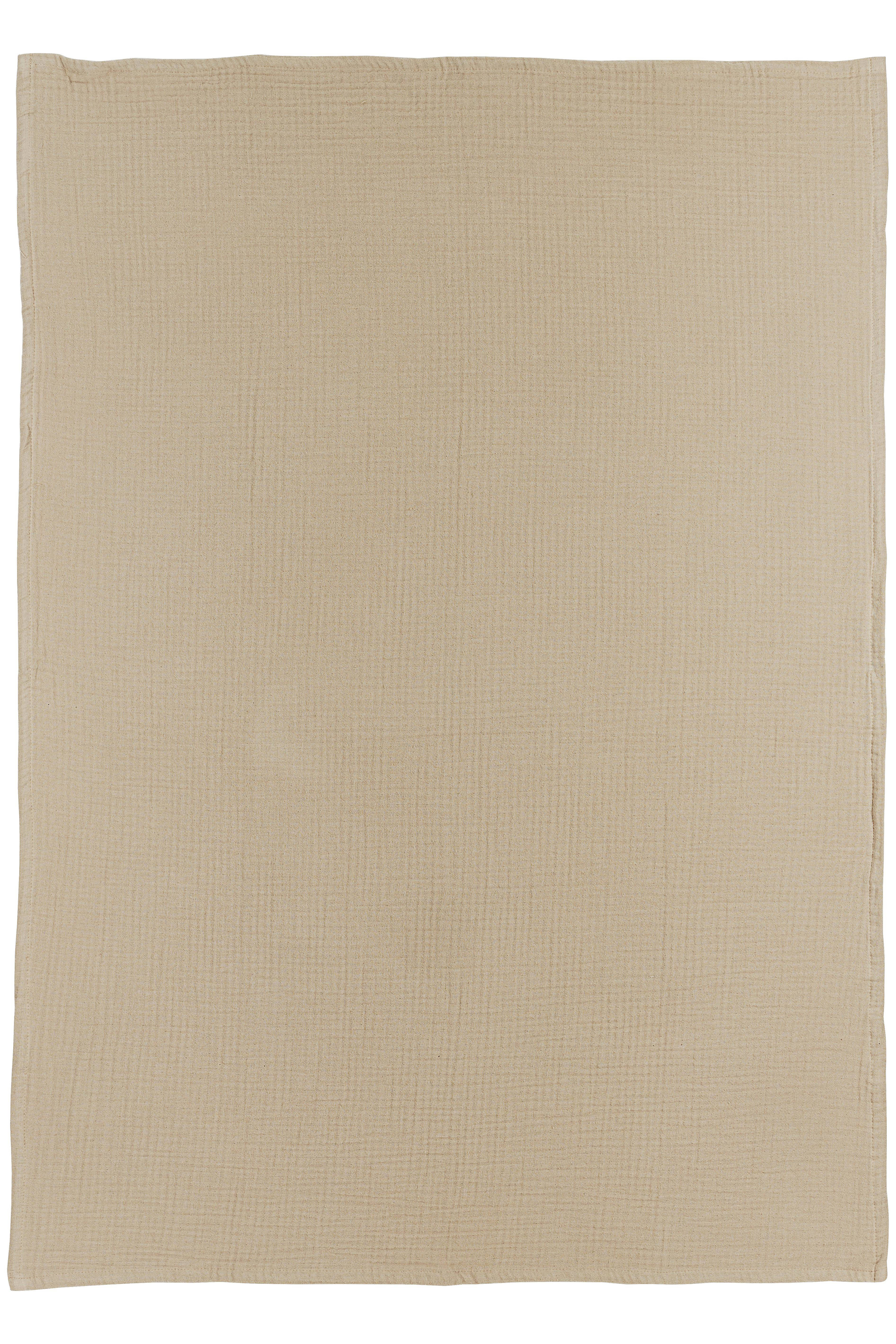Meyco hydrofiele baby wieglaken 75x100 cm sand
