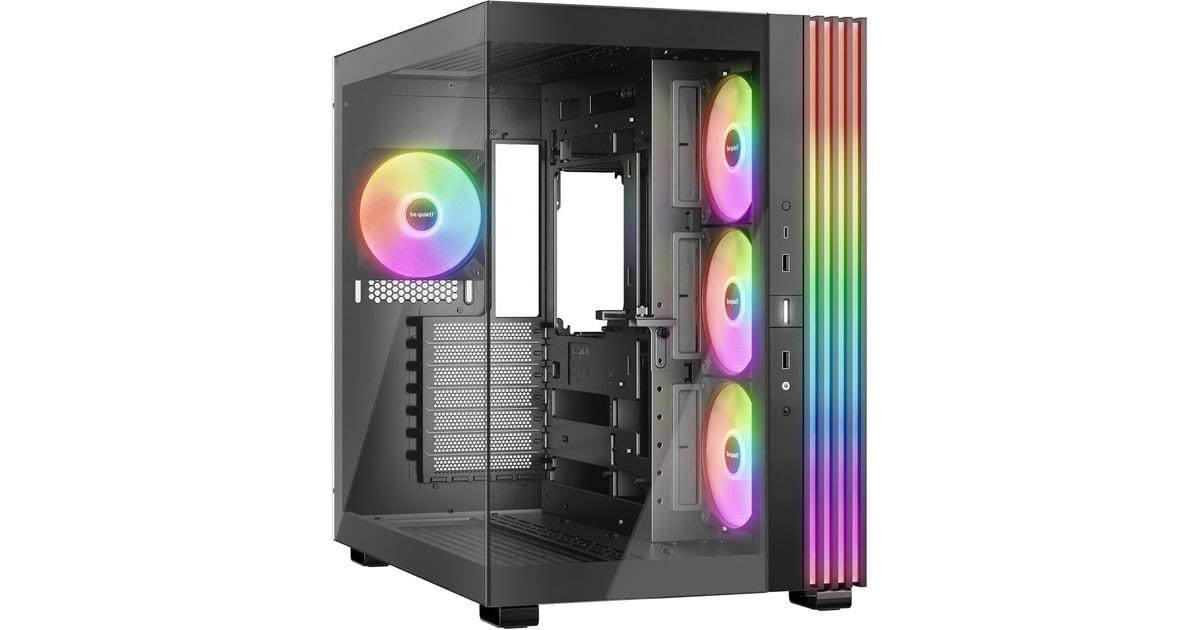 be quiet!Light Base 600 LX midi tower behuizing  (Zwart | 2x USB-A | 1x USB-C | RGB | Window)