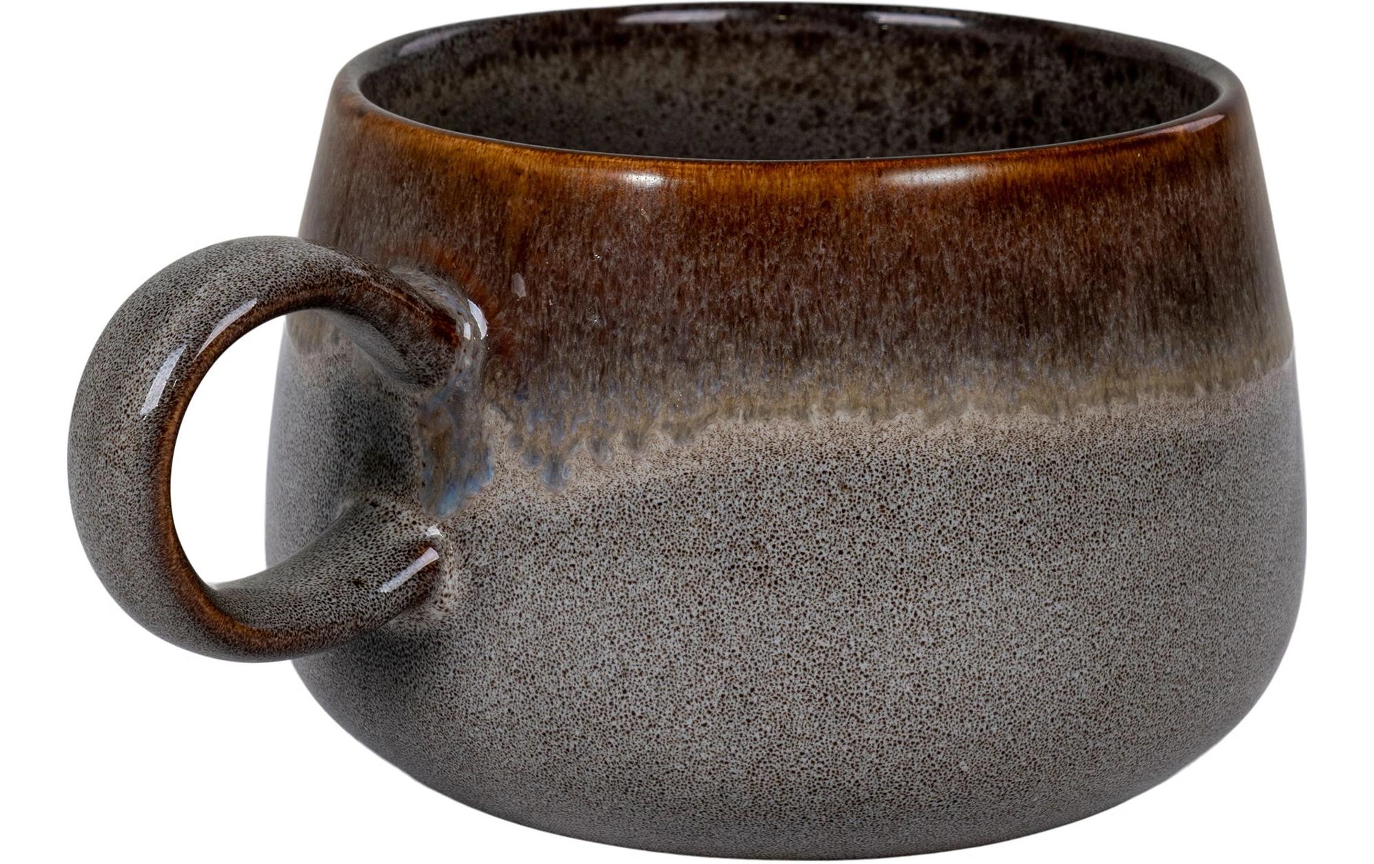 Teetasse Selma 4 Stück, Braun/GrauKeramiktassen-Set