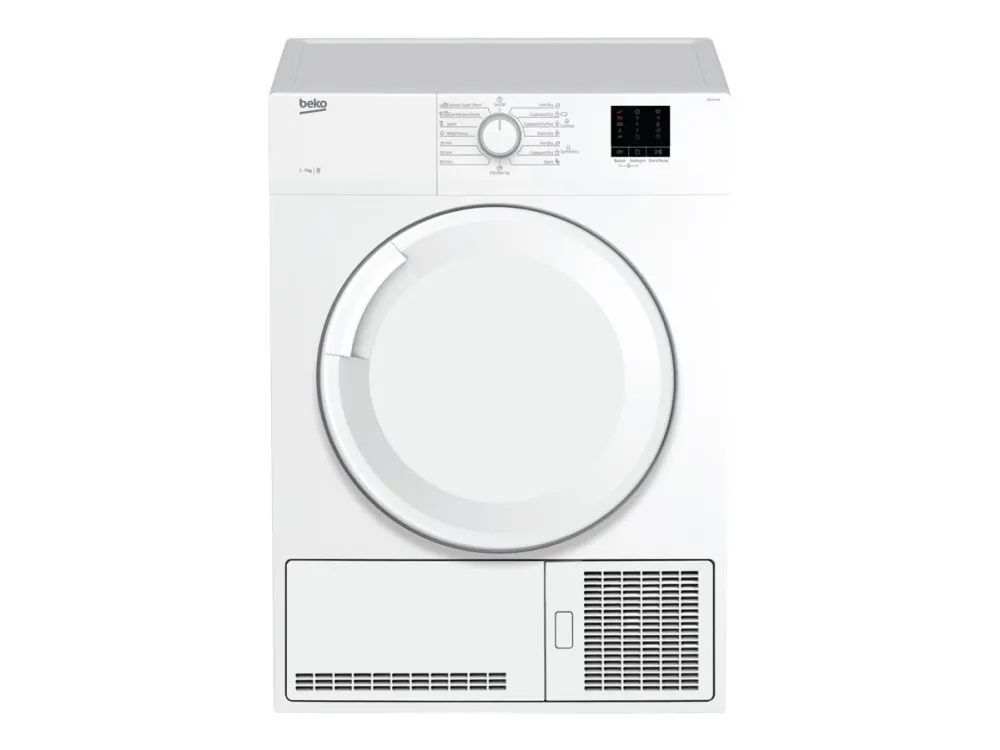 Beko DC 7130 N - Tørremaskine - bredde: 59.5 cm - dybde: 54 cm - højde: 84.6 cm - frontbetjening - hvid
