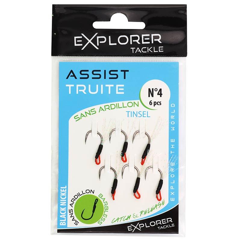 Assit Hook Explorer Tackle Assist Truite Tinsel Sans Ardillon