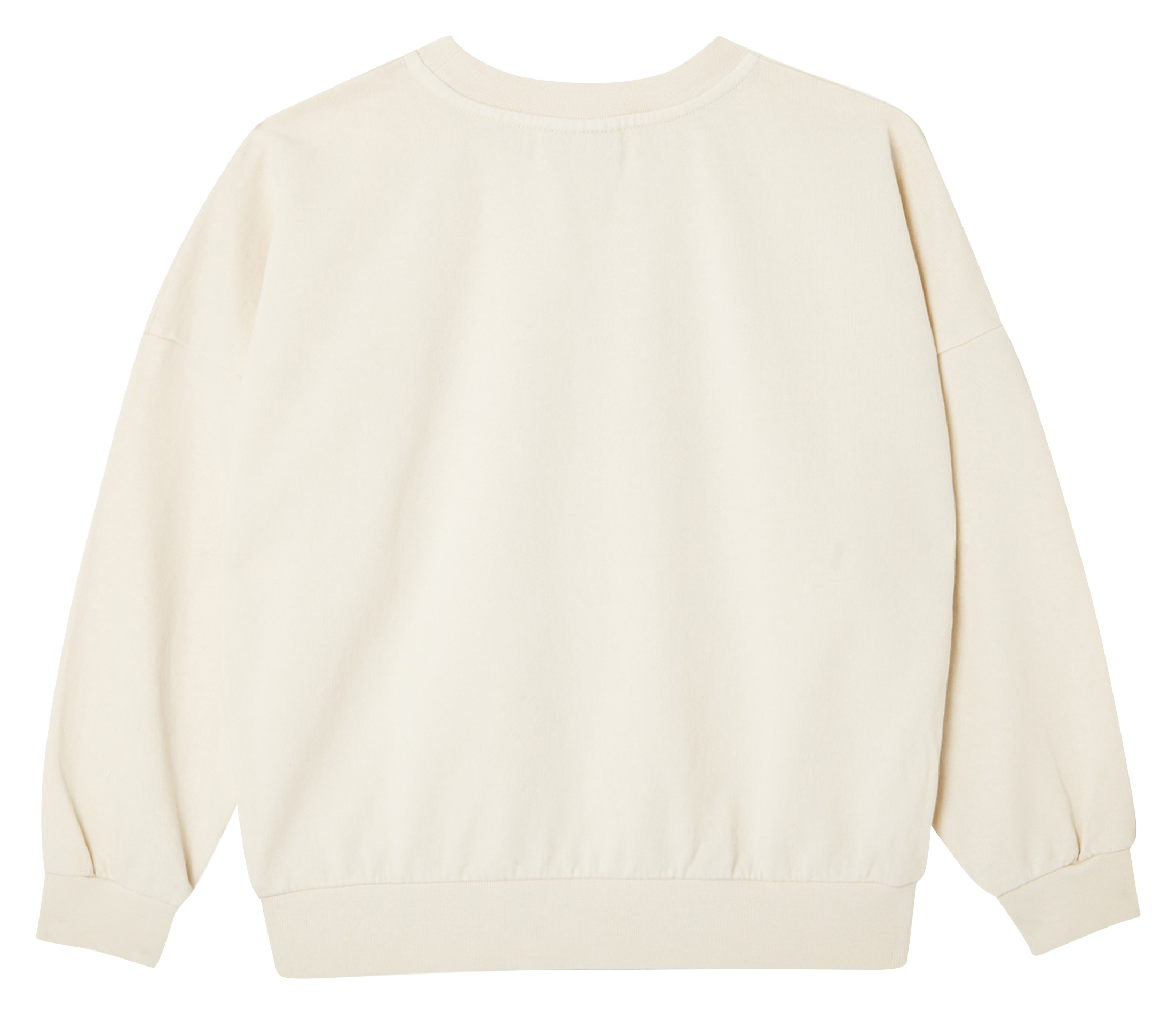 Sweat col rond imprimé en coton| Blanc