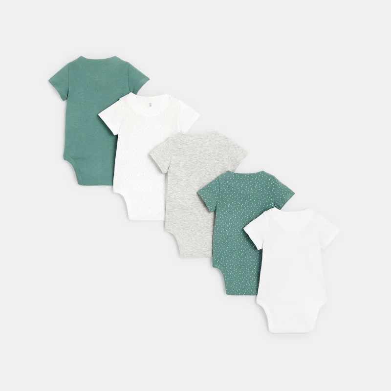 Body croisé (lot de 5) vert naissance Vert