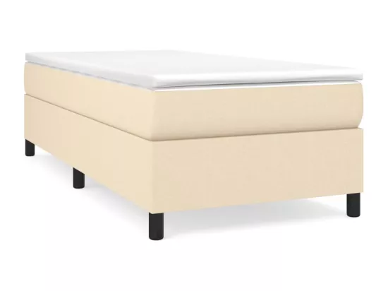 Sommier à lattes de lit Crème 100x200 cm Tissu
