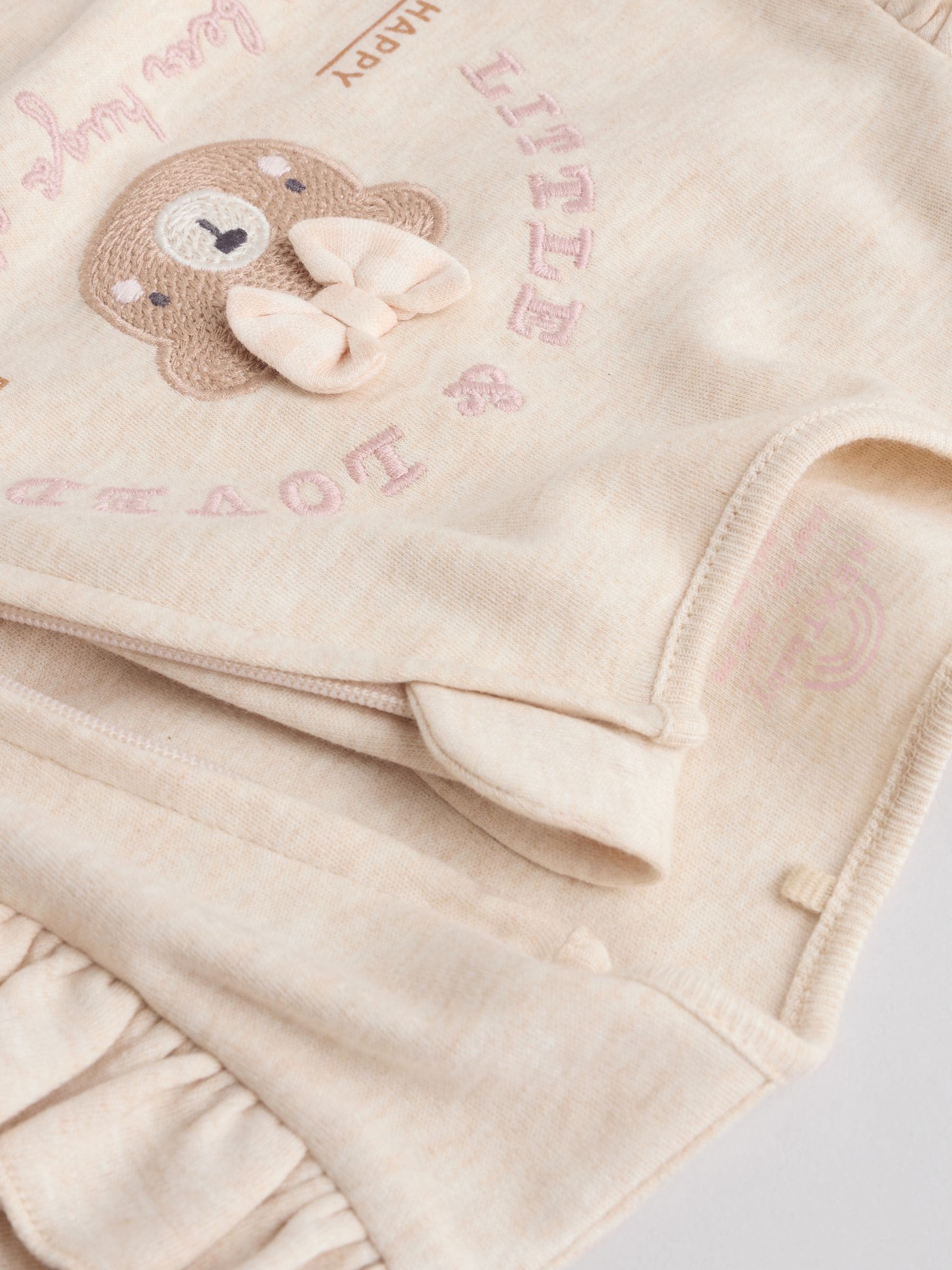 Neutraal met beren - Verpakking van 3 babypyjama's met tweewegrits (0-2jr)
