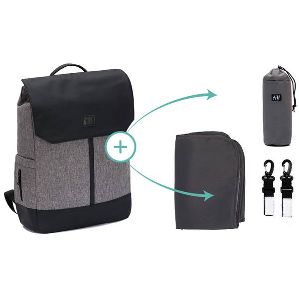 fillikidfillikid   Wickelrucksack Osaka grau/melange
