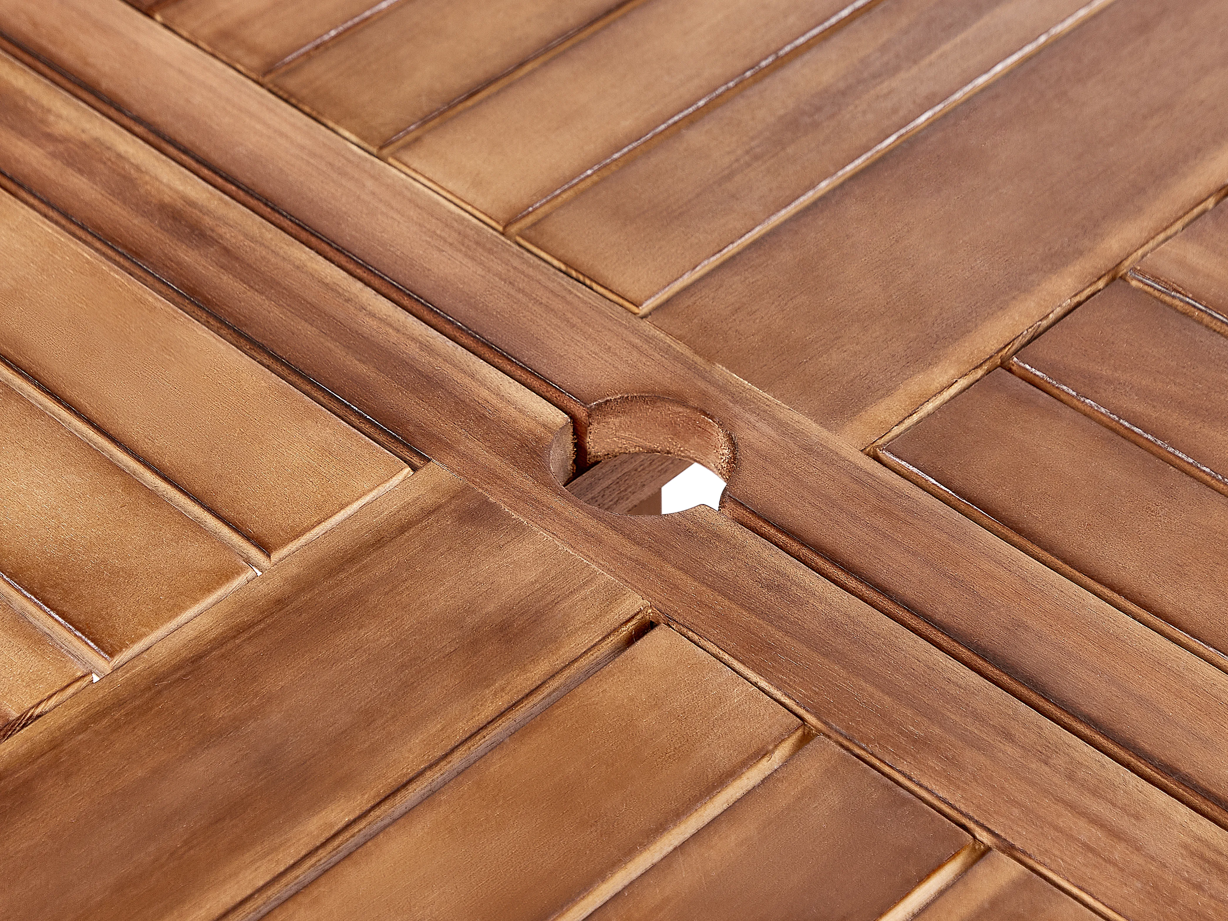 Tuinset 6-zits AGELLO met parasol (12 opties) Acaciahout Bruin