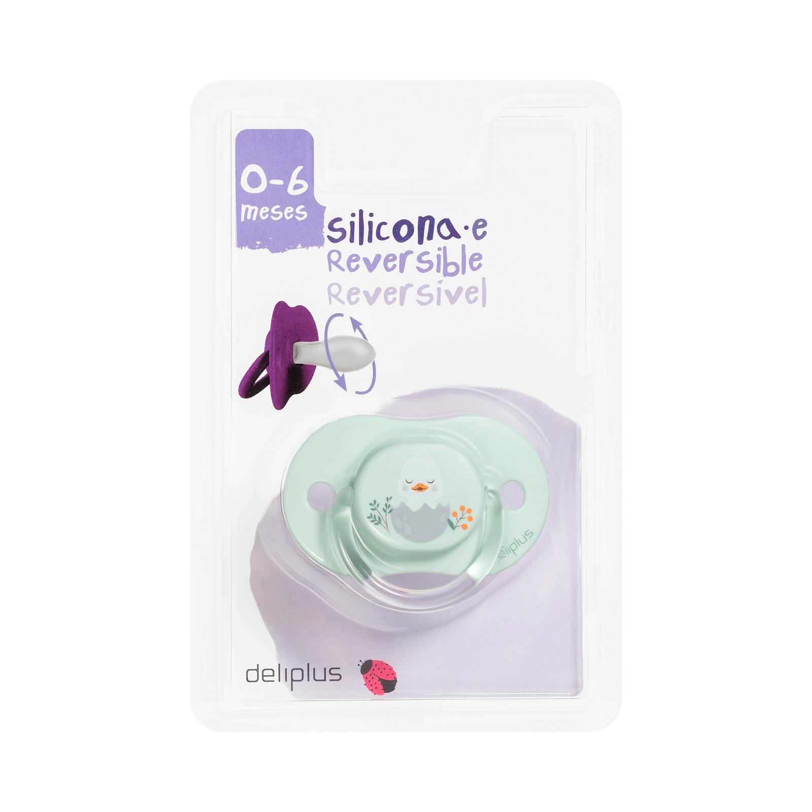 Sucette réversible en silicone Deliplus +0 à 6 mois