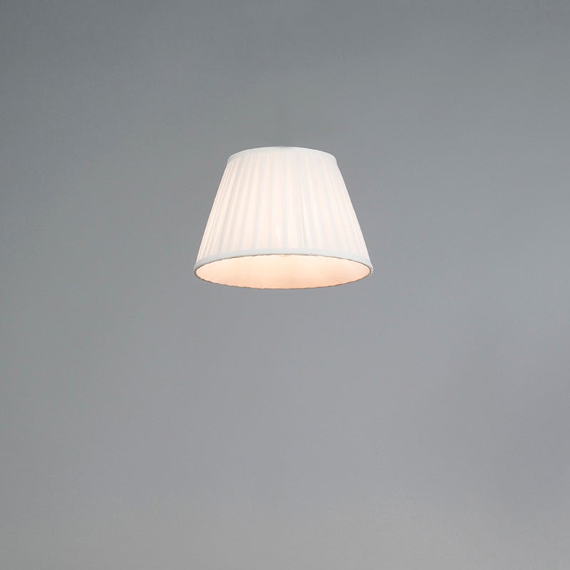 Geplooide lampenkap, wit, 25 / 16,5 cm