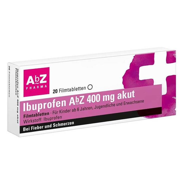 Ibuprofen AbZ 400 mg akut Filmtabletten, 20 St