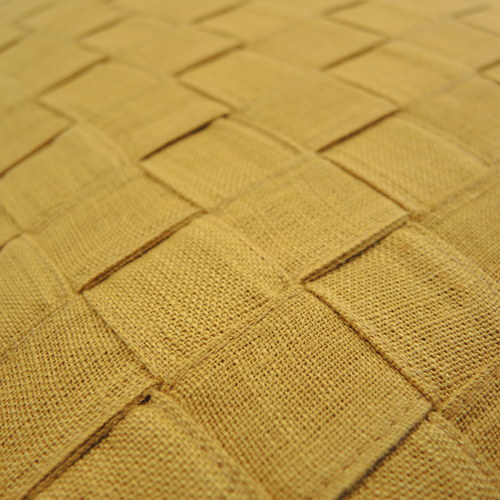 Kussen Woven linnen ochre