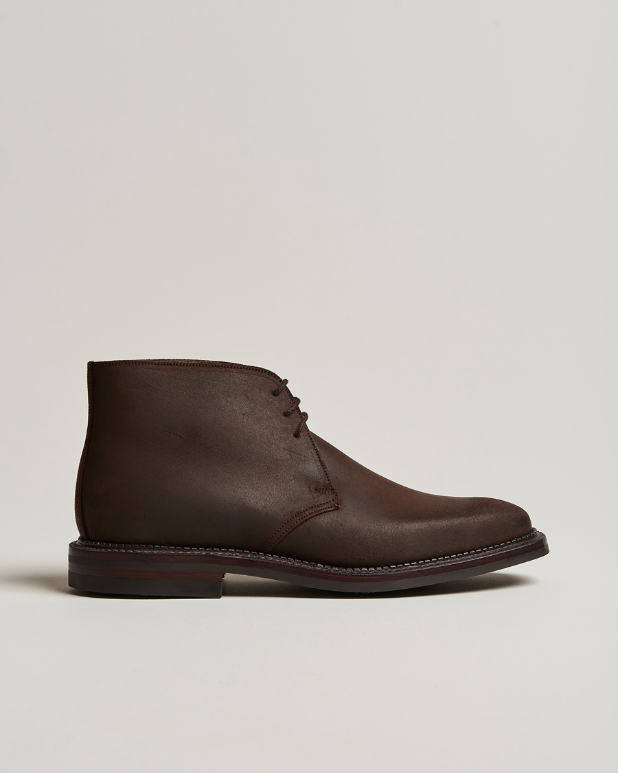 Crockett & Jones Molton Chukka Dk Brown Rough-Out Suede