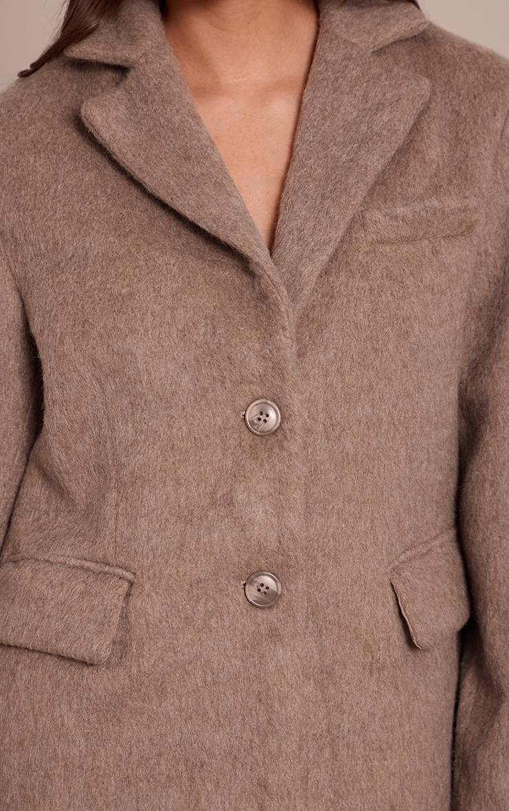 Avoine Blazer Oversize Effet Laine Brossée