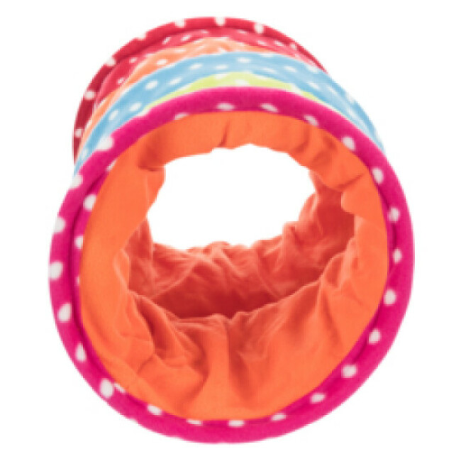 Tunnel de jeu en polaire multicolore Trixe pour chat