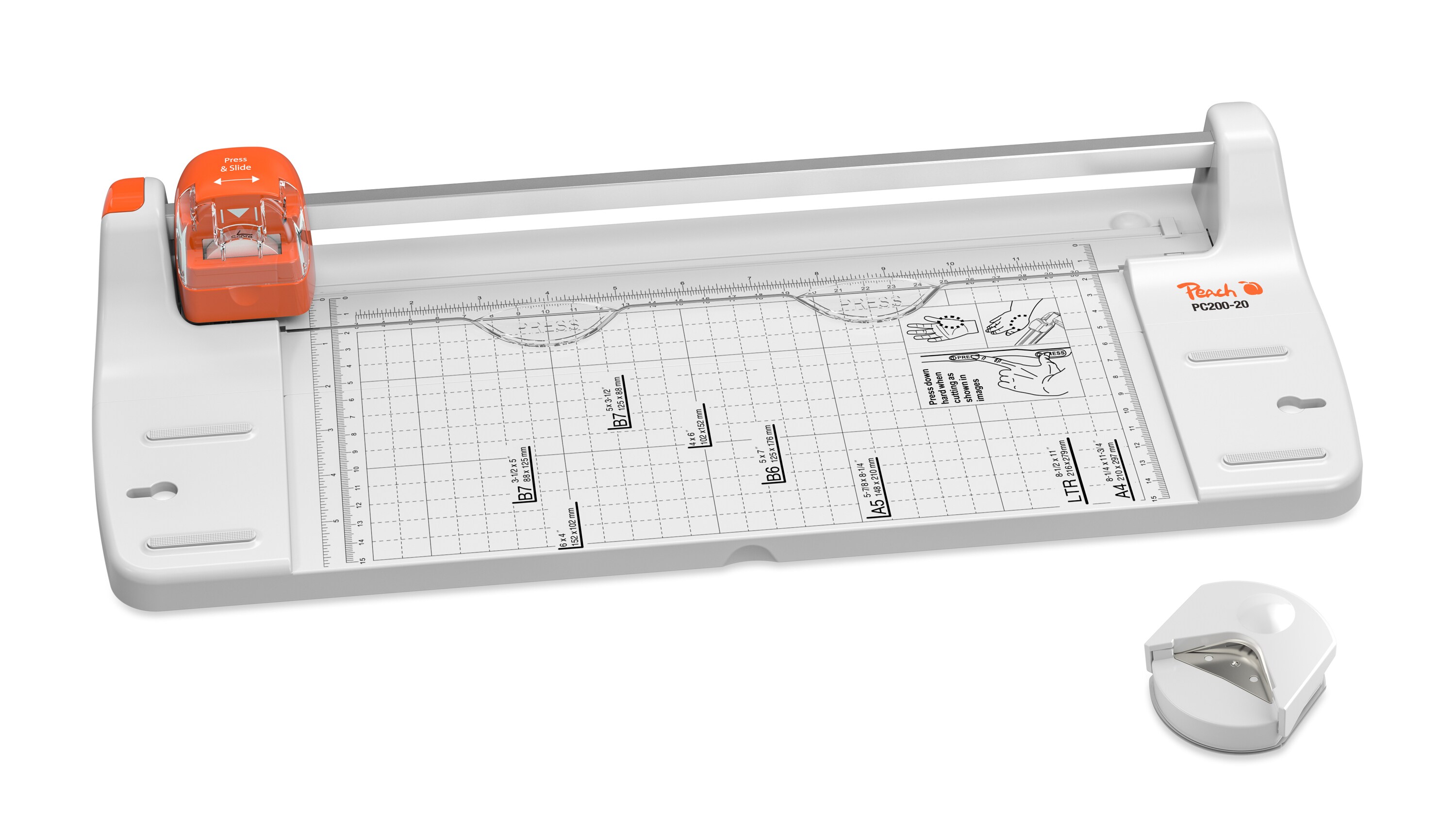 Peach 5 in 1 Kreativ Rollenschneider PC200-20