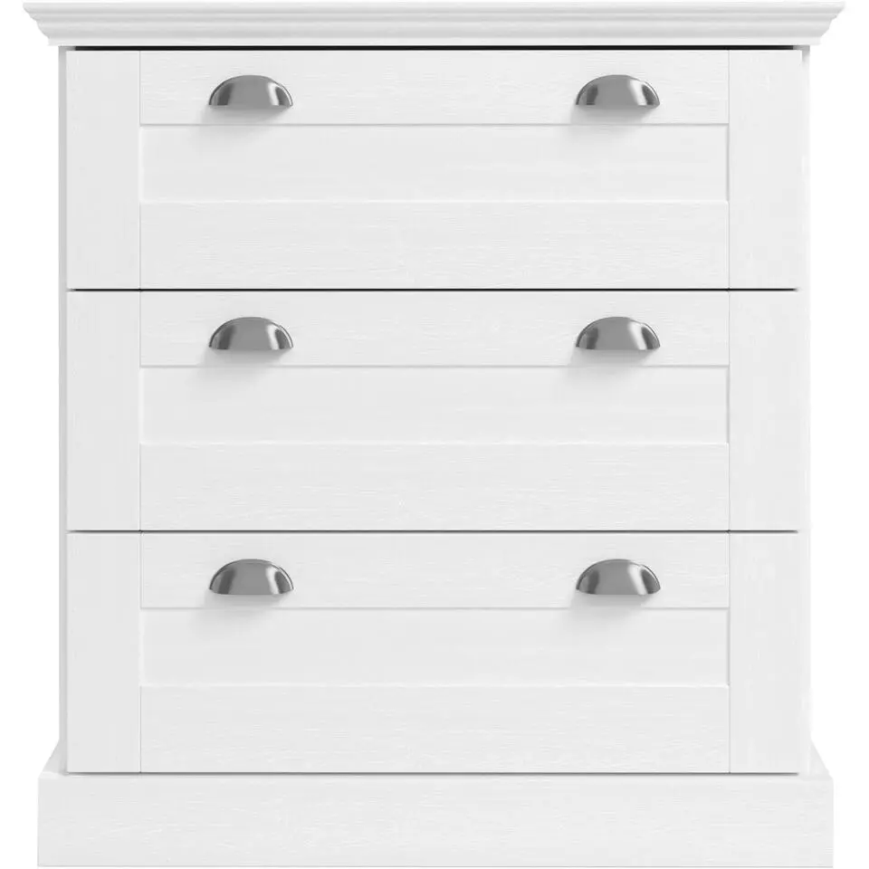 Motala - Commode met 3 laden en wit hout effect