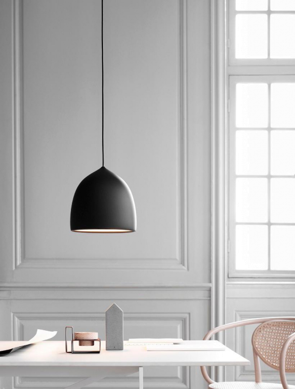 Fritz Hansen Suspence P1 hanglamp Ø24 mat lichtgrijs gelakt