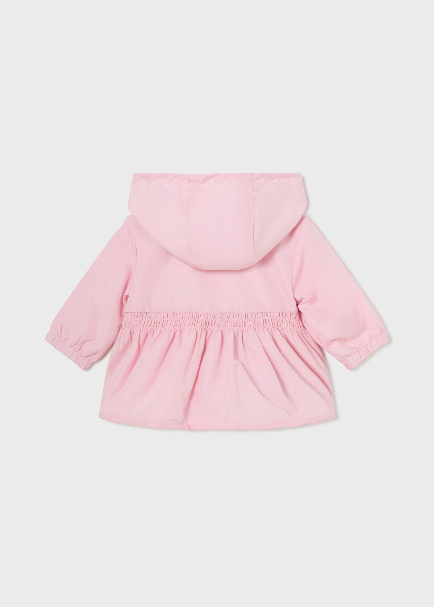Jaqueta corta-vento reversível para recém-nascidos, rosa bebê