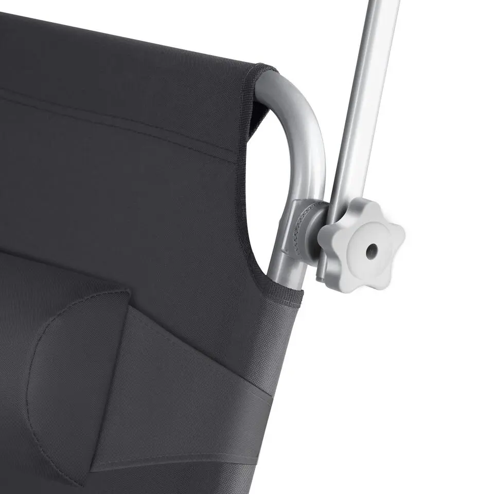 tectake Ligbed 4-niveaus met hoofdkussen, Zwart