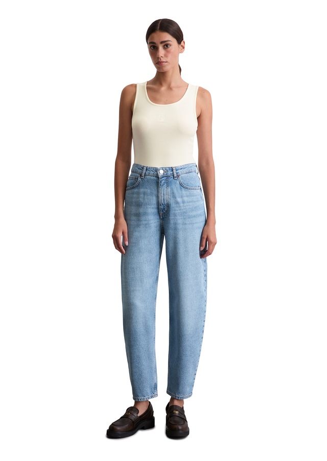 Marc O'Polo High-waist-Jeans hohe Taille, lockere Passform, verkürzte Länge