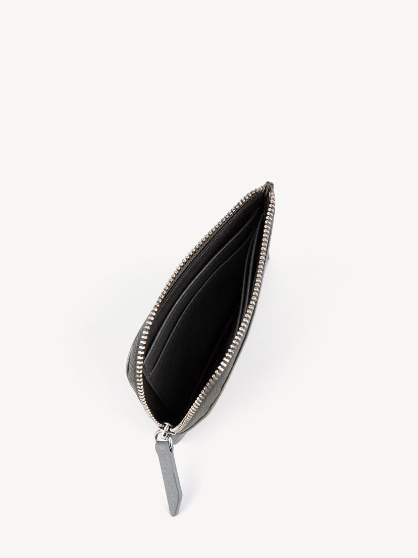 Leren Kreditkartenetui - zilver
